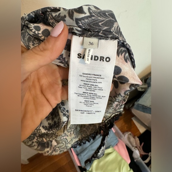 Size 36 Sandro lace silk dress - Picture 7 of 9